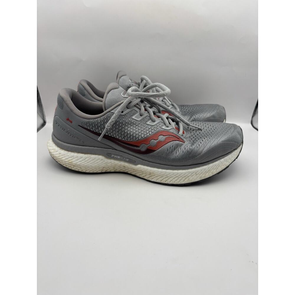 Saucony Triumph 18 Gray And Red Sneakers Men Size 10.5